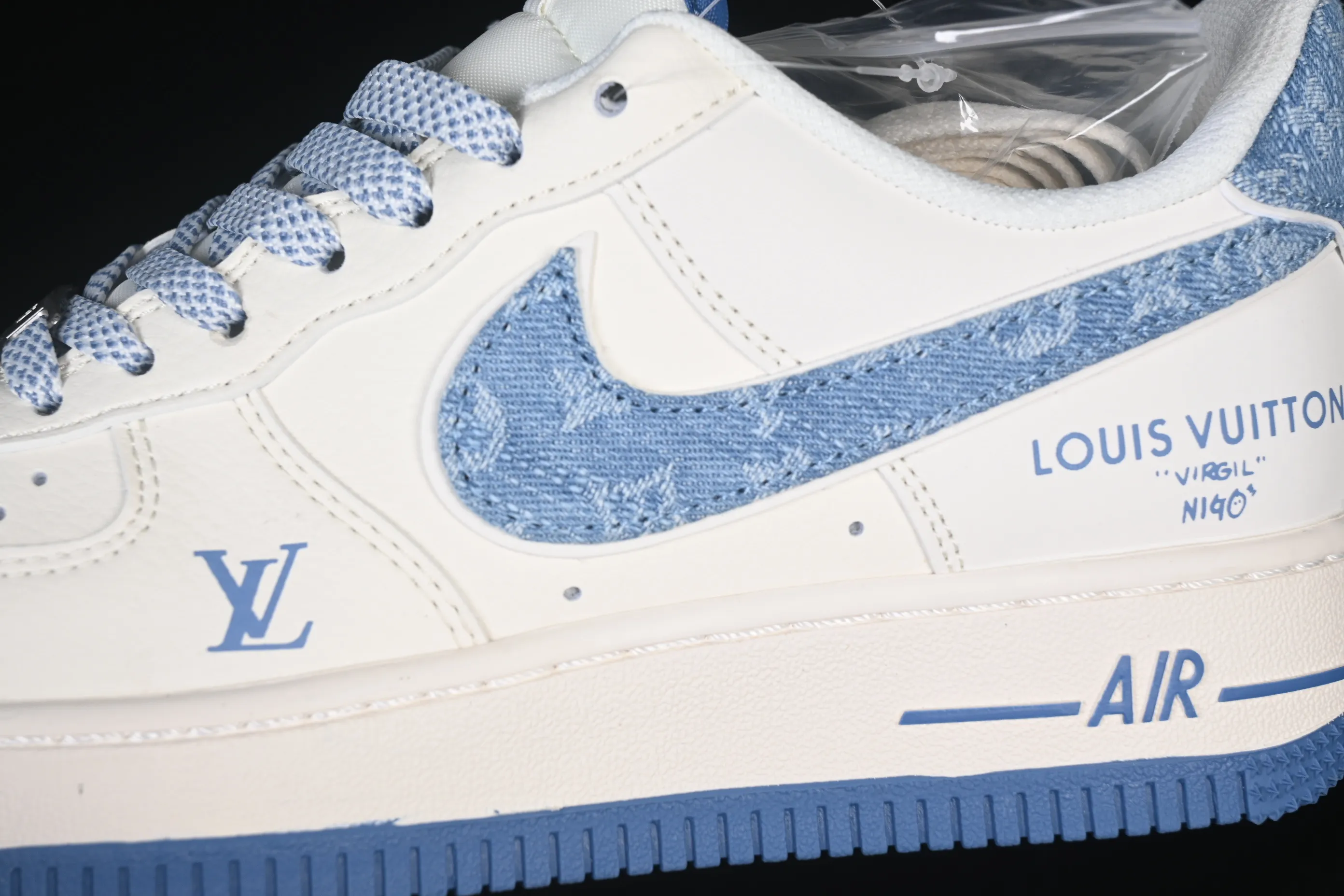 All categories Nk Air Force 1 Air Force series Nk Air Force 1 Low Air Force low-top Nike Air Force 1'07 Low LV joint denim blue Air Force 1 low-top casual sneakers SM6668-130